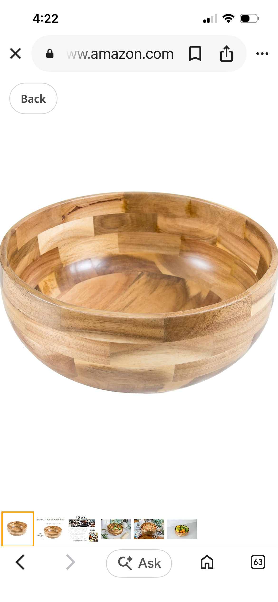Lipper 10” Salad Bowl